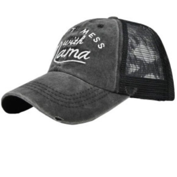 Black Letter Embroidered Baseball Cap - Picture 2 of 6